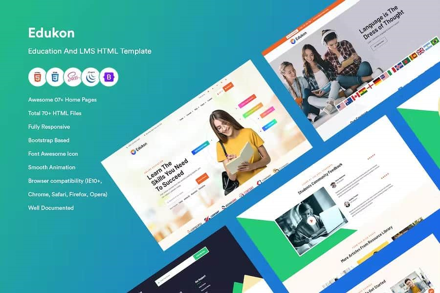 EDUCONE – EDUCATION AND LMS HTML TEMPLATE